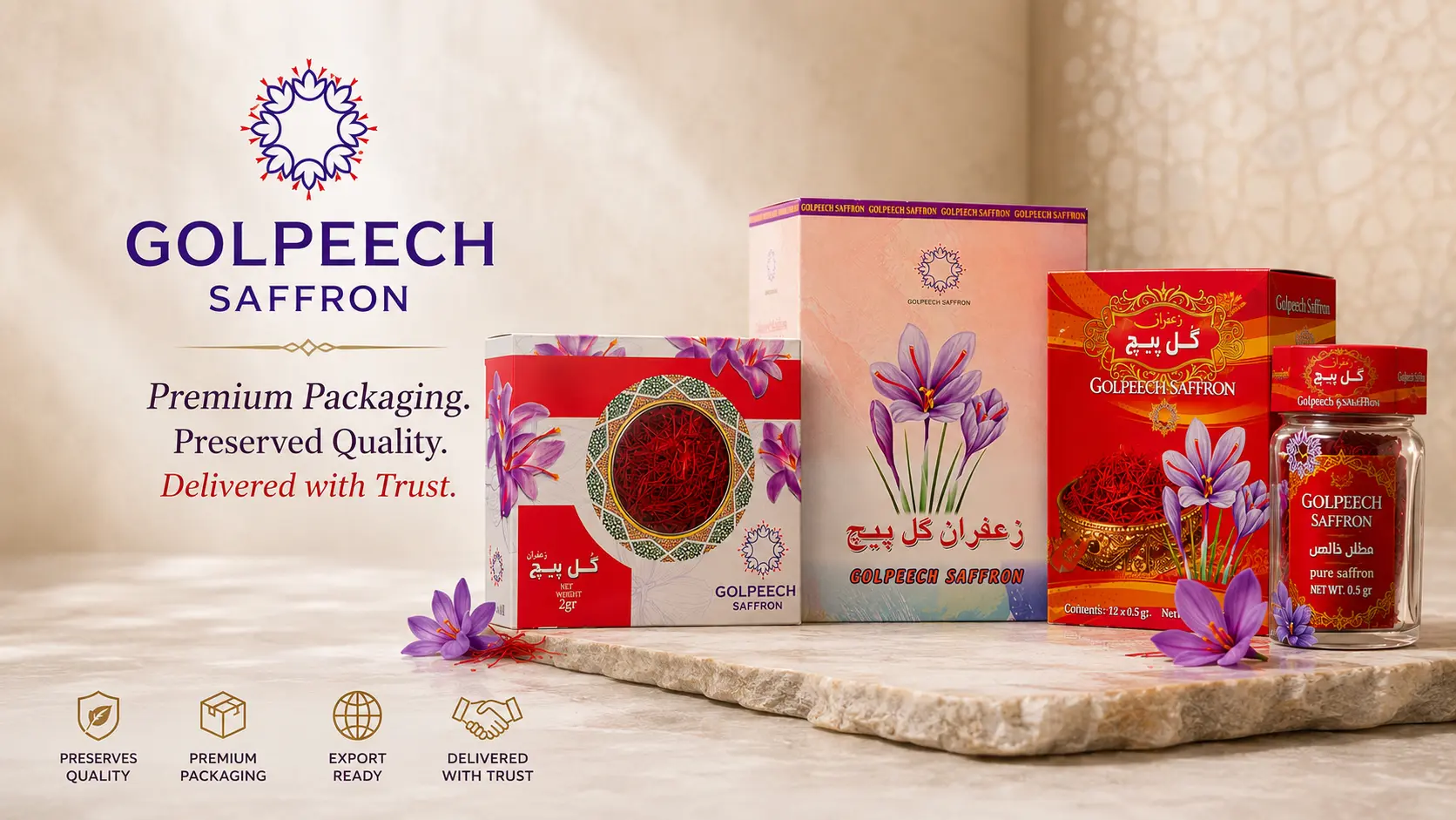Golpeech Saffron - Saffron Packaging